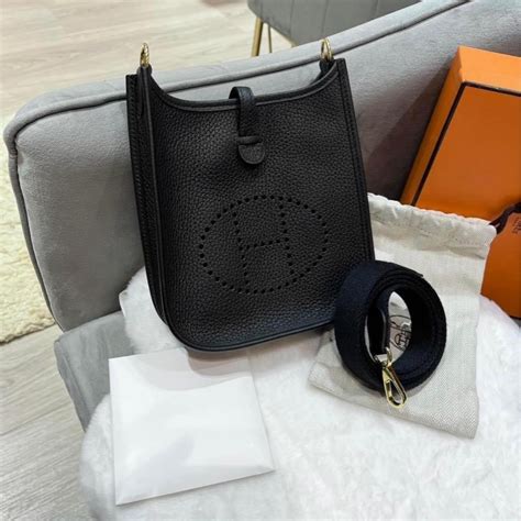 hermes mini evelyne noir